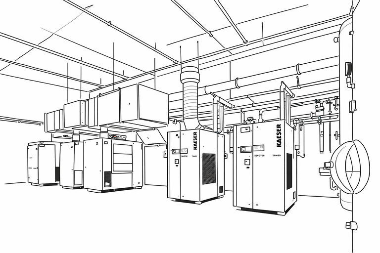 Druckluft- und Anlagenbau, Station gezeichnet